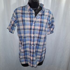 Old navy kids XL plaid button-down casual or dress shirt